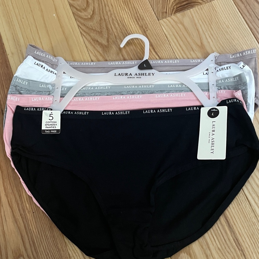 Laura Ashley Women's Panties Set - Black, Pink, White